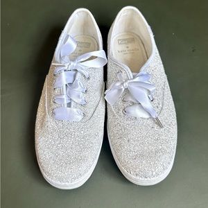 Kate Spade White Sparkly Wedding Shoes - Size 7.5